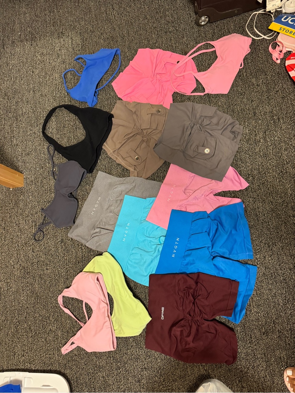 huge lot of women’s gym clothes